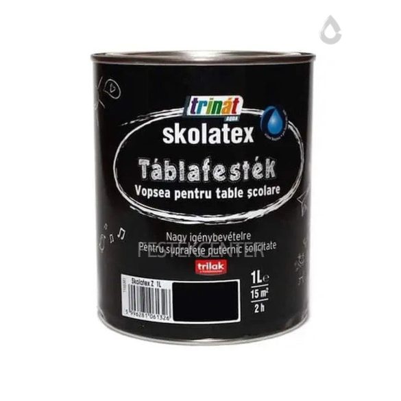 Trilak Trinát Skolatex Aqua táblafesték - fekete - 1 l