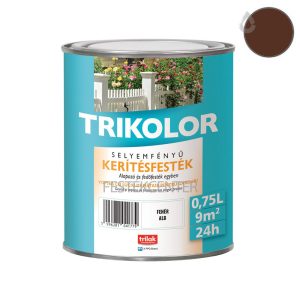 Trilak Trikolor selyemfényű kerítésfesték - gesztenyebarna - 0,75 l