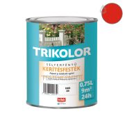   Trilak Trikolor selyemfényű kerítésfesték - tűzpiros - 0,75 l