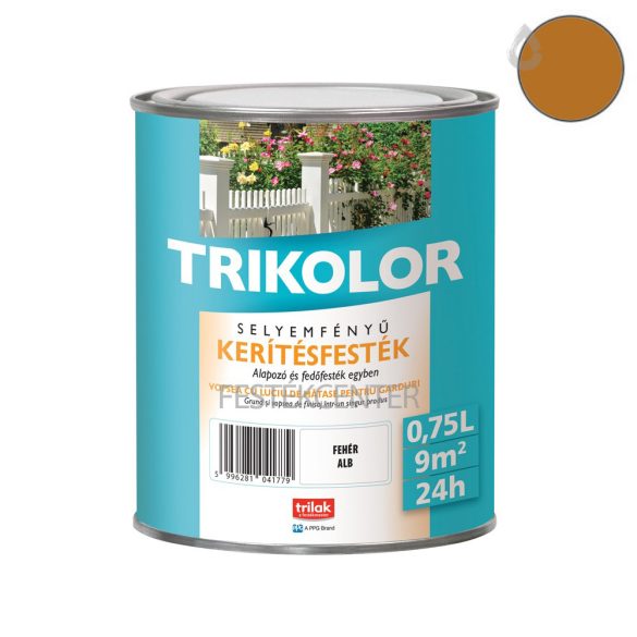 Trilak Trikolor selyemfényű kerítésfesték - aranyokker - 0,75 l