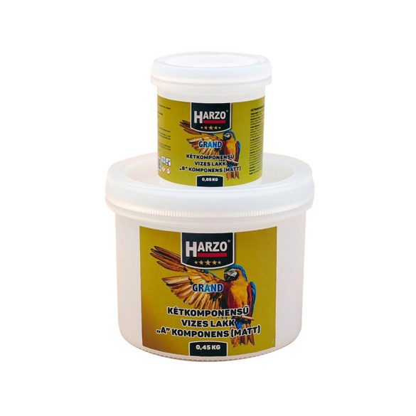 Harzo Kétkomponensű vizes lakk - selyem matt - 0,5 kg