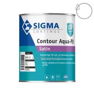 Trilak Sigma Contour Aqua PU selyemfényű zománcfesték - fehér - 1 l