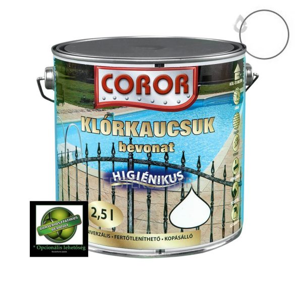 Coror Klórkaucsuk bevonat - bakteriosztatikus - fehér - 2,5 l