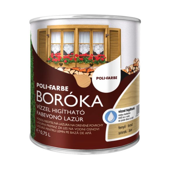 Poli-Farbe Boróka lazúr - fenyő - 0,75 l