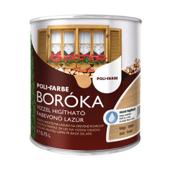 Poli-Farbe Boróka lazúr - tölgy - 0,75 l