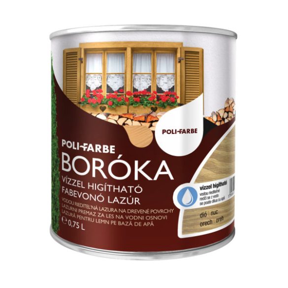 Poli-Farbe Boróka lazúr - dió - 0,75 l
