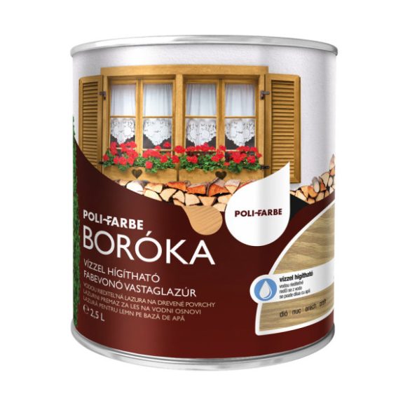 Poli-Farbe Boróka lazúr - dió - 2,5 l