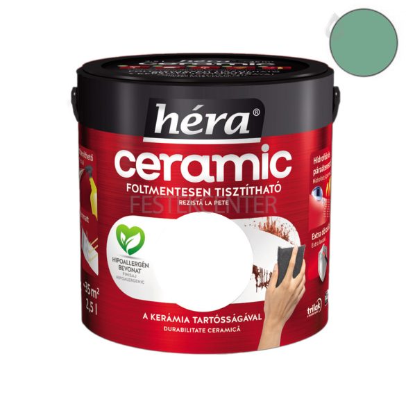 Trilak Héra Ceramic beltéri falfesték - Lombzöld - 2,5 l