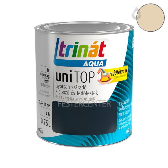 Trilak Trinát Aqua Unitop selyemfényű zománcfesték - RAL 1015 - világos elefántcsont - 0,75 l
