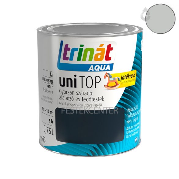 Trilak Trinát Aqua Unitop selyemfényű zománcfesték - RAL 7035 - világosszürke - 0,75 l