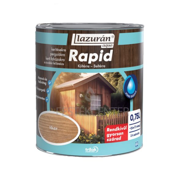 Trilak Lazurán Aqua Rapid - tölgy - 0,75 l