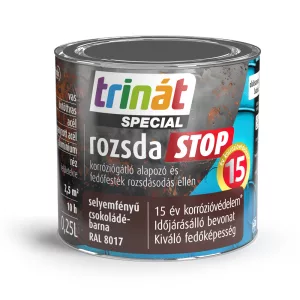 Trinát Special rozsdaSTOP selyemfényű fémfesték - RAL 8017 csokoládébarna - 0,25 l