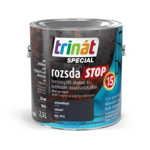 Trinát Special rozsdaSTOP selyemfényű fémfesték - RAL 7016 antracit - 2,5 l
