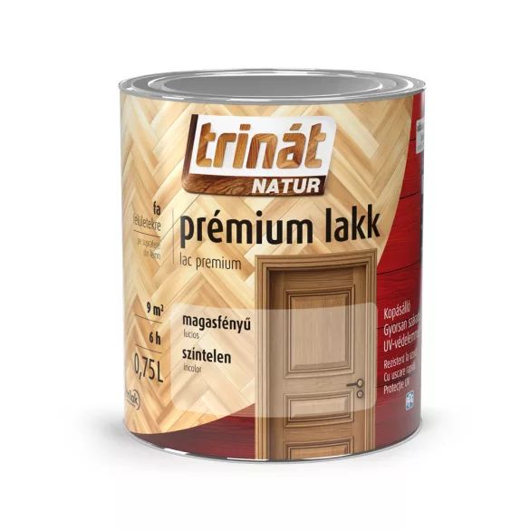 Trilak Trinát Natur Prémium magasfényű lakk kültérre-beltérre - 0,75 l