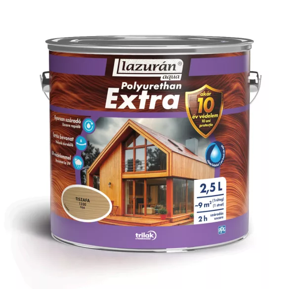 Lazurán Aqua Polyurethan Extra - tiszafa - 1330 - 2,5 L