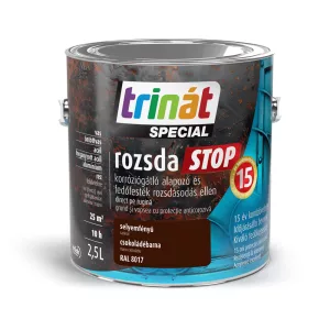Trinát Special rozsdaSTOP selyemfényű fémfesték - RAL 8017 csokoládébarna - 2.5 l