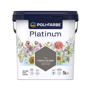 Poli-Farbe Platinum F60 egyrétegű beltéri falfesték - fekete tulipán - 5 l