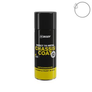 HB Body 410 Chassis Coat 3 in1 alapozó és fedőfesték spray - fehér - RAL 9010 - 400 ml