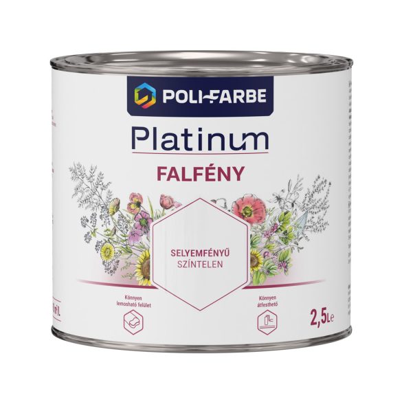 Poli-Farbe Platinum falfény - színtelen - 2,5 l