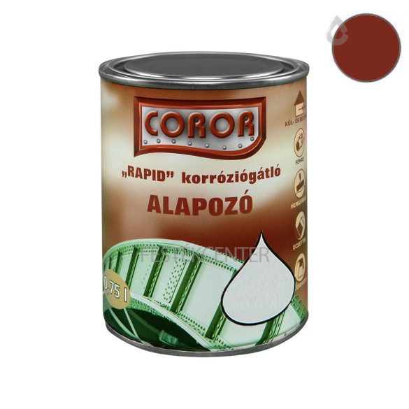 Coror Rapid Korróziógátló alapozó - vörös - 0,75 l