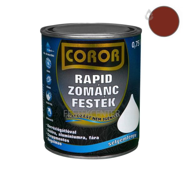 Coror Rapid Zománcfesték - oxidvörös - 0,75 l
