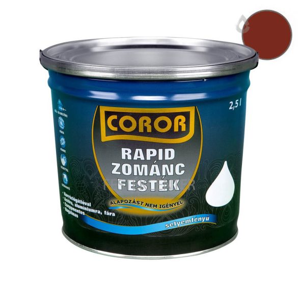 Coror Rapid Zománcfesték - oxidvörös - 2,5 l