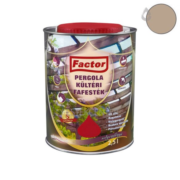 Factor Pergola kültéri fafesték - berkenye - 2,5 l