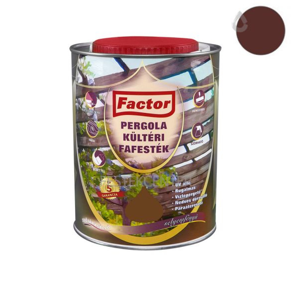 Factor Pergola kültéri fafesték  - dió - 10 l