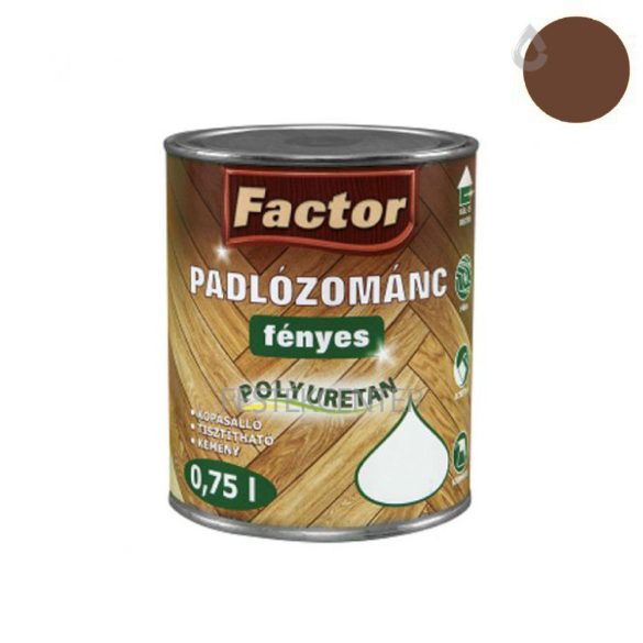 Factor fényes padlózománc - barna - 0,75 l
