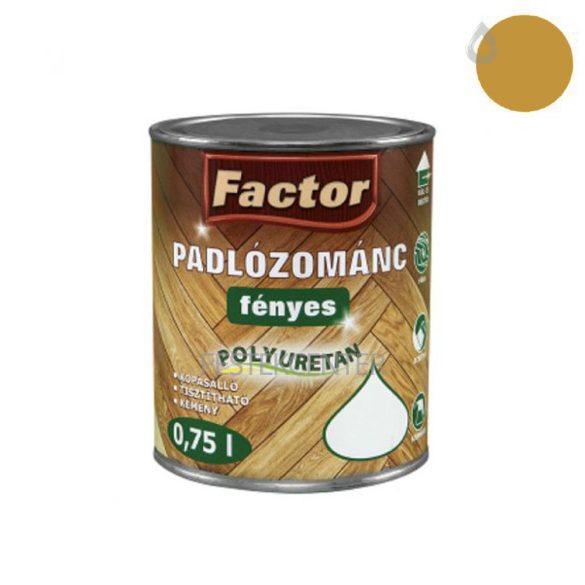 Factor fényes padlózománc - okkersárga - 0,75 l