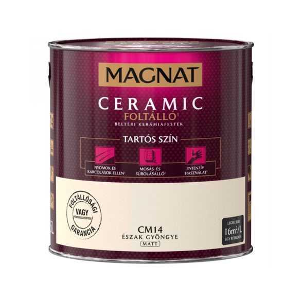 Magnat Ceramic - CM14 foltálló beltéri kerámiafesték - észak gyöngye - 2,5 l