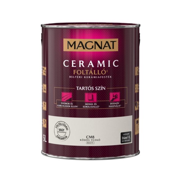 Magnat Ceramic - CM8 foltálló beltéri kerámiafesték - ködös tűzkő - 5 l