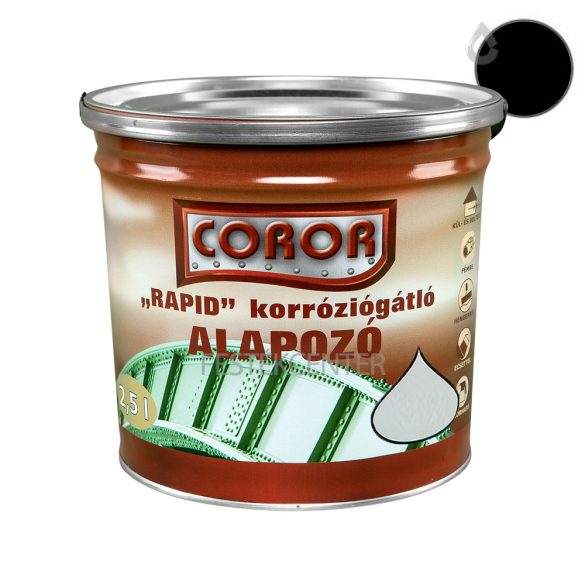 Coror Rapid Korróziógátló alapozó - fekete - 2,5 l