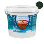 Factor aqua selyemfényű akril vastaglazúr - zöld - 20 l