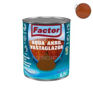Factor aqua selyemfényű akril vastaglazúr - gesztenye - 0,75 l