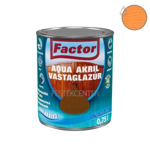 Factor aqua selyemfényű akril vastaglazúr - fenyő - 0,75 l