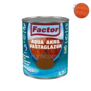 Factor aqua selyemfényű akril vastaglazúr - teak - 0,75 l