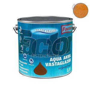 Factor aqua selyemfényű akril vastaglazúr - aranytölgy - 2,5 l