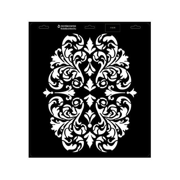 Stencil - 396 × 440 mm - Barokk 04 - M