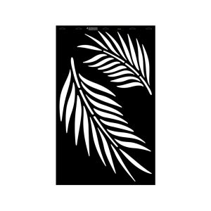 Stencil - 550 × 886 mm - Levél 02 - XL