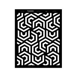 Stencil - 440 × 550 mm - Hatszög 01 - L