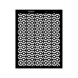 Stencil - 440 × 550 mm - Hatszög 03 - L