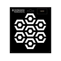 Stencil - 196 × 218 mm - Hatszög 03 - XS