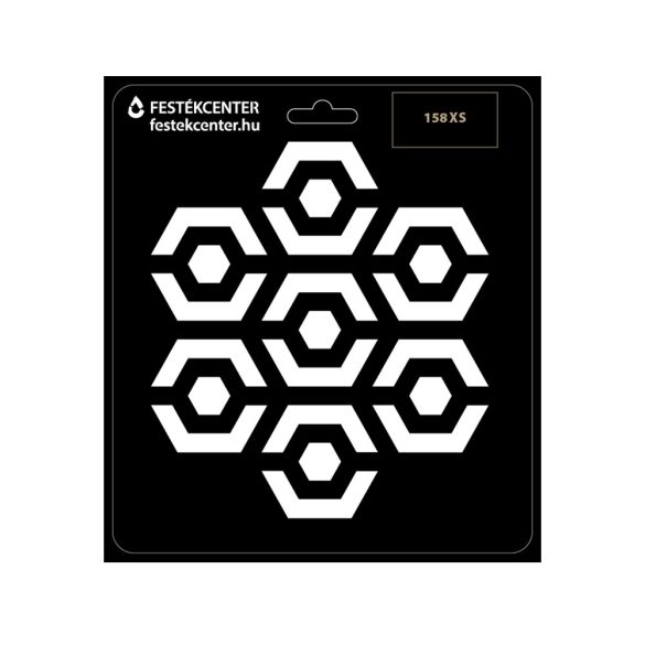 Stencil - 196 × 218 mm - Hatszög 03 - XS