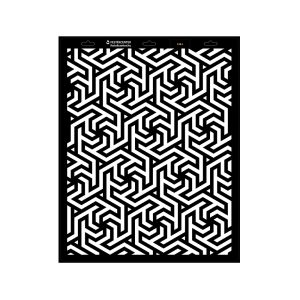 Stencil - 440 × 550 mm - Hatszög 04 - L