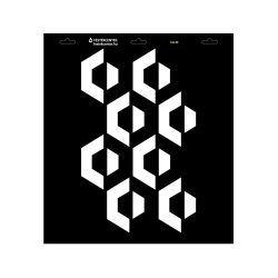 Stencil - 396 × 440 mm - Hatszög 07 - M