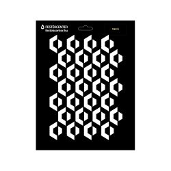 Stencil - 218 × 286 mm - Hatszög 07 - S