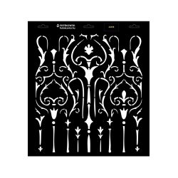 Stencil - 396 × 440 mm - Barokk 09 - M