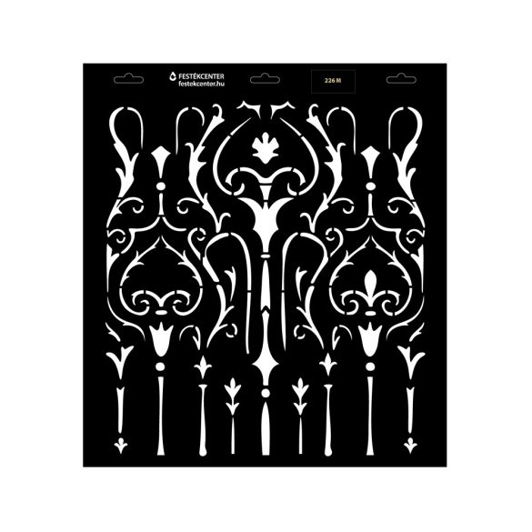 Stencil - 396 × 440 mm - Barokk 09 - M