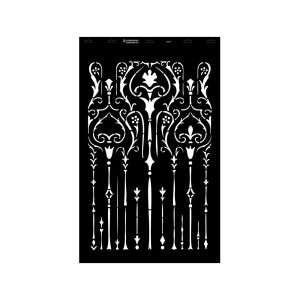 Stencil - 550 × 886 mm - Barokk 09 - XL